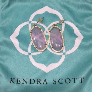 Kendra Scott Elle earrings in amethyst/gold